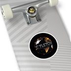 C'Fletch Productions Globe Logo Round Vinyl Sticker — Indoor/Outdoor
