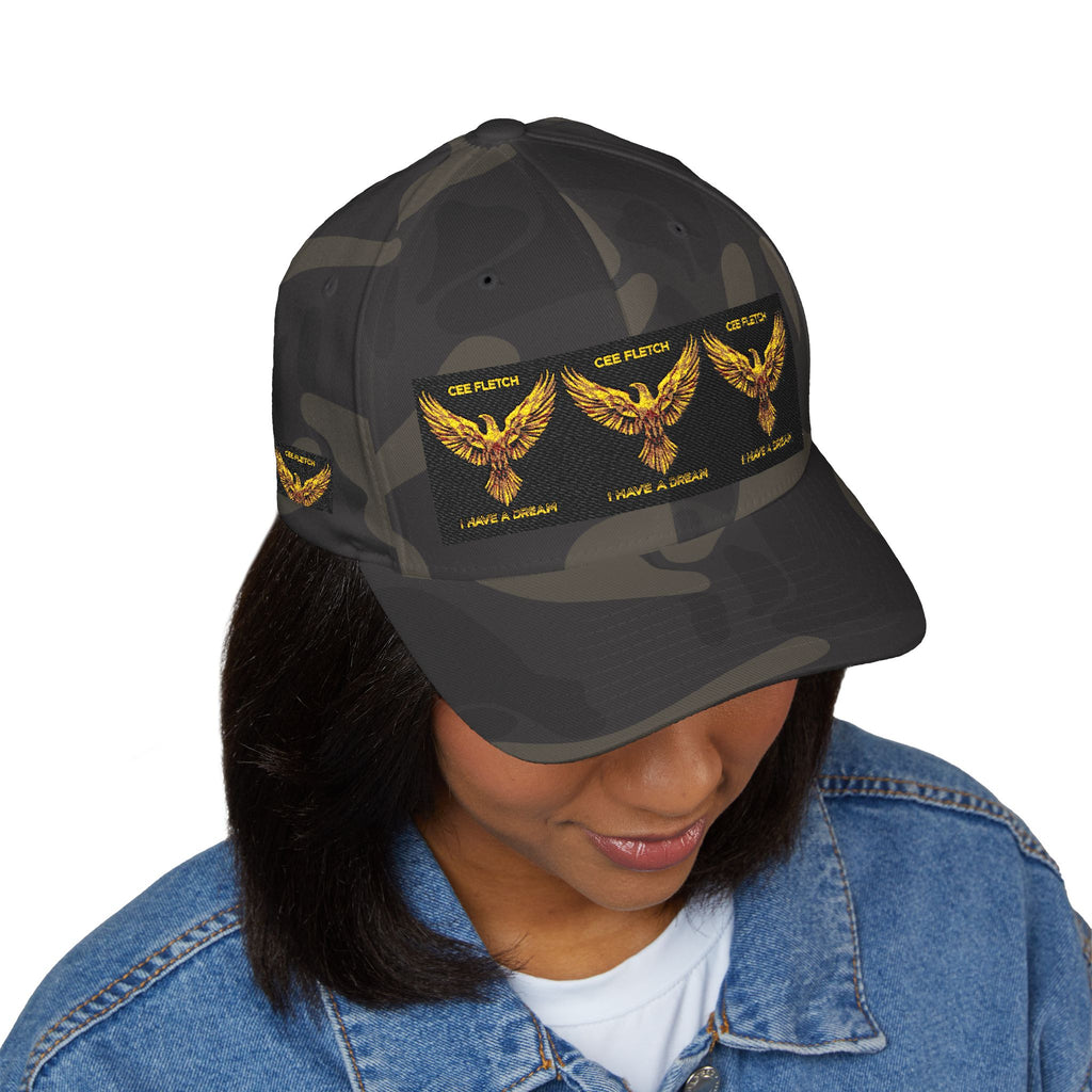 Embroidered Golden Eagle Patch Cap – Retro Military Crest Hat