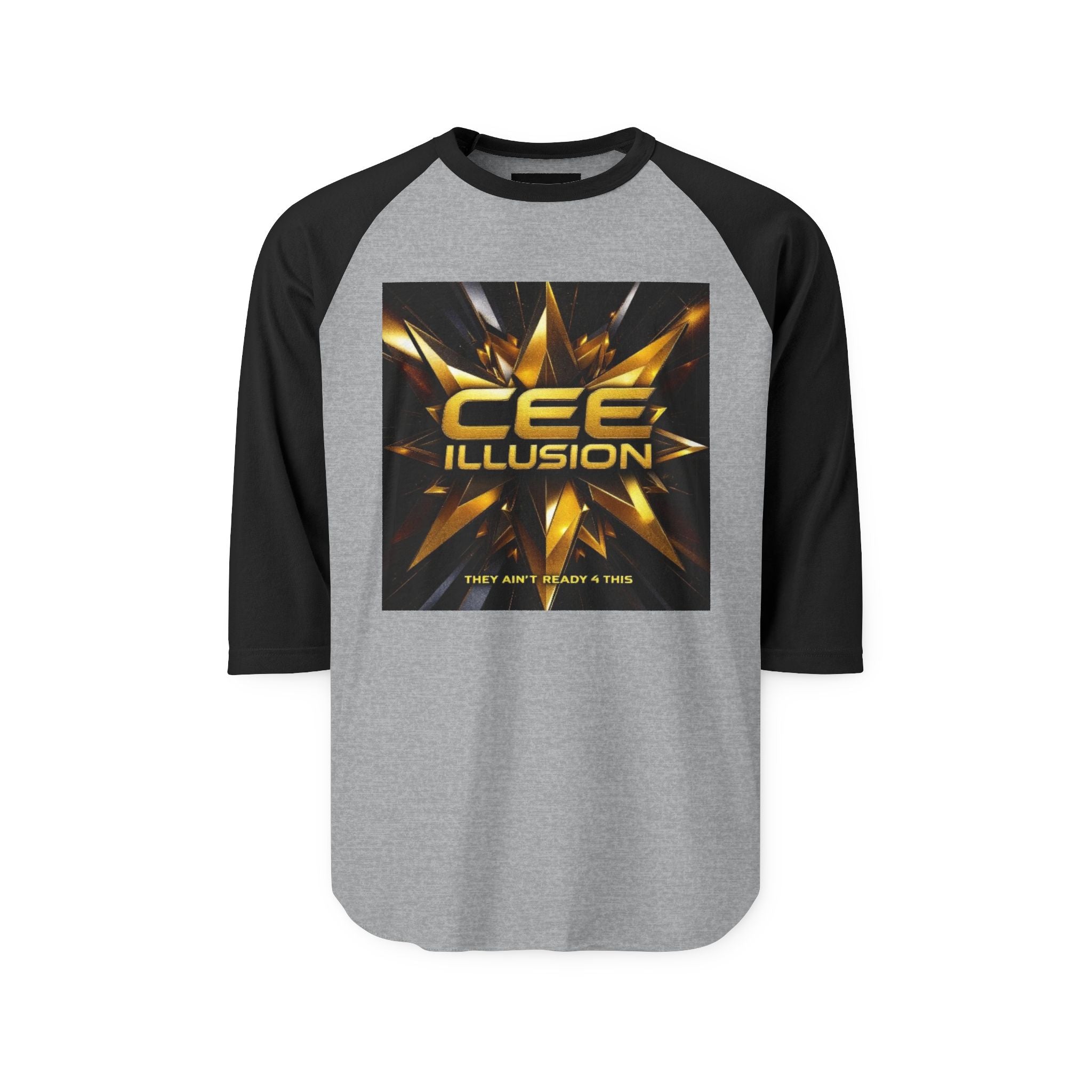 Illusion Logo Raglan Shirt — CEE Illusion Graphic Baseball Tee