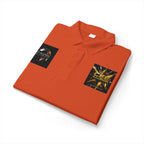 Logo Chest Polo Shirt — Gold Emblem Athletic Golf Polo