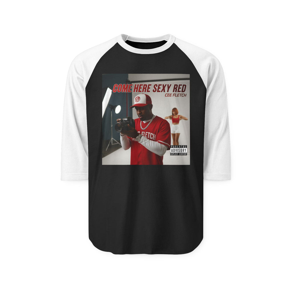 Raglan Shirt - 'Come Here Sexy Red' Retro Baseball Graphic