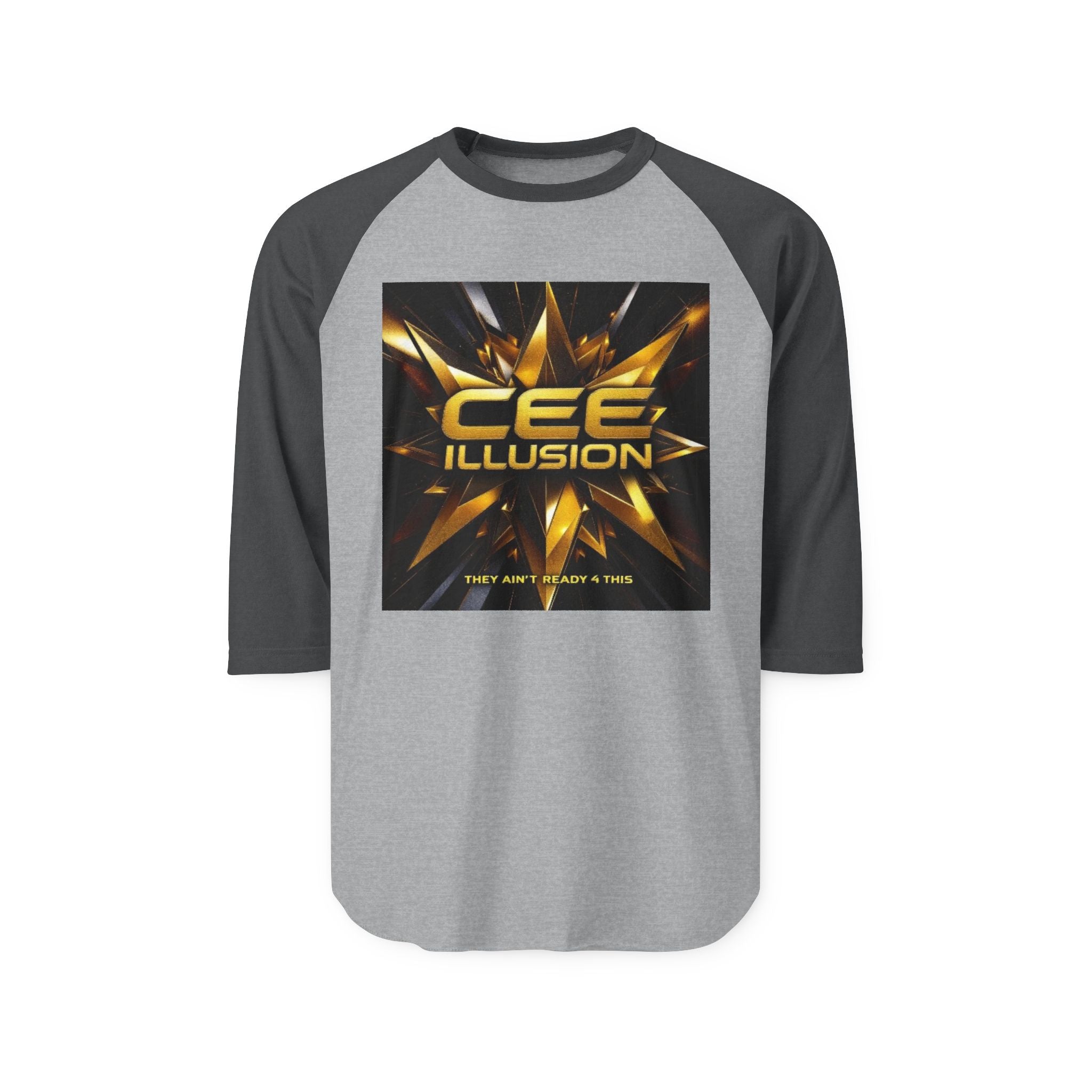 Illusion Logo Raglan Shirt — CEE Illusion Graphic Baseball Tee