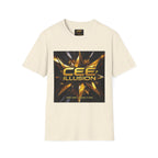 Illusion Graphic T-Shirt — 'Cee Illusion' Bold Gold Logo Tee