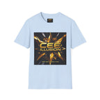 Illusion Graphic T-Shirt — 'Cee Illusion' Bold Gold Logo Tee