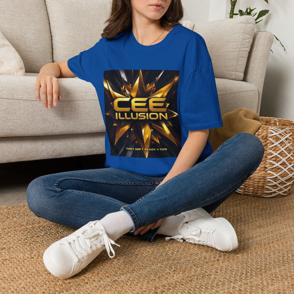 Illusion Graphic T-Shirt — 'Cee Illusion' Bold Gold Logo Tee