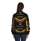I Have a Dream Gold Eagle Bomber Jacket — Women's Black AOP