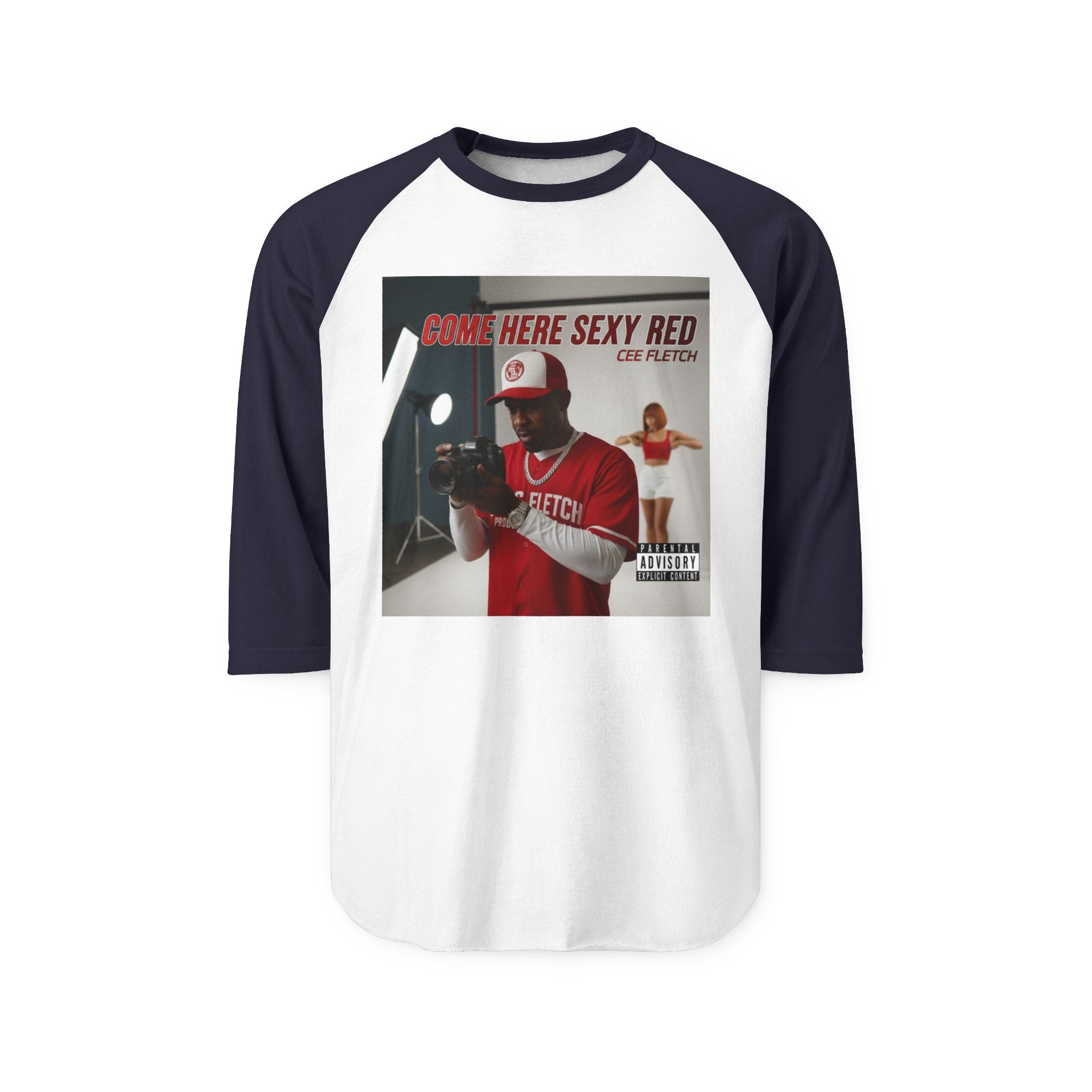Raglan Shirt - 'Come Here Sexy Red' Retro Baseball Graphic