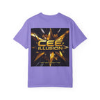 Cee Illusion Graphic T-Shirt — Bold Gold Starburst Design