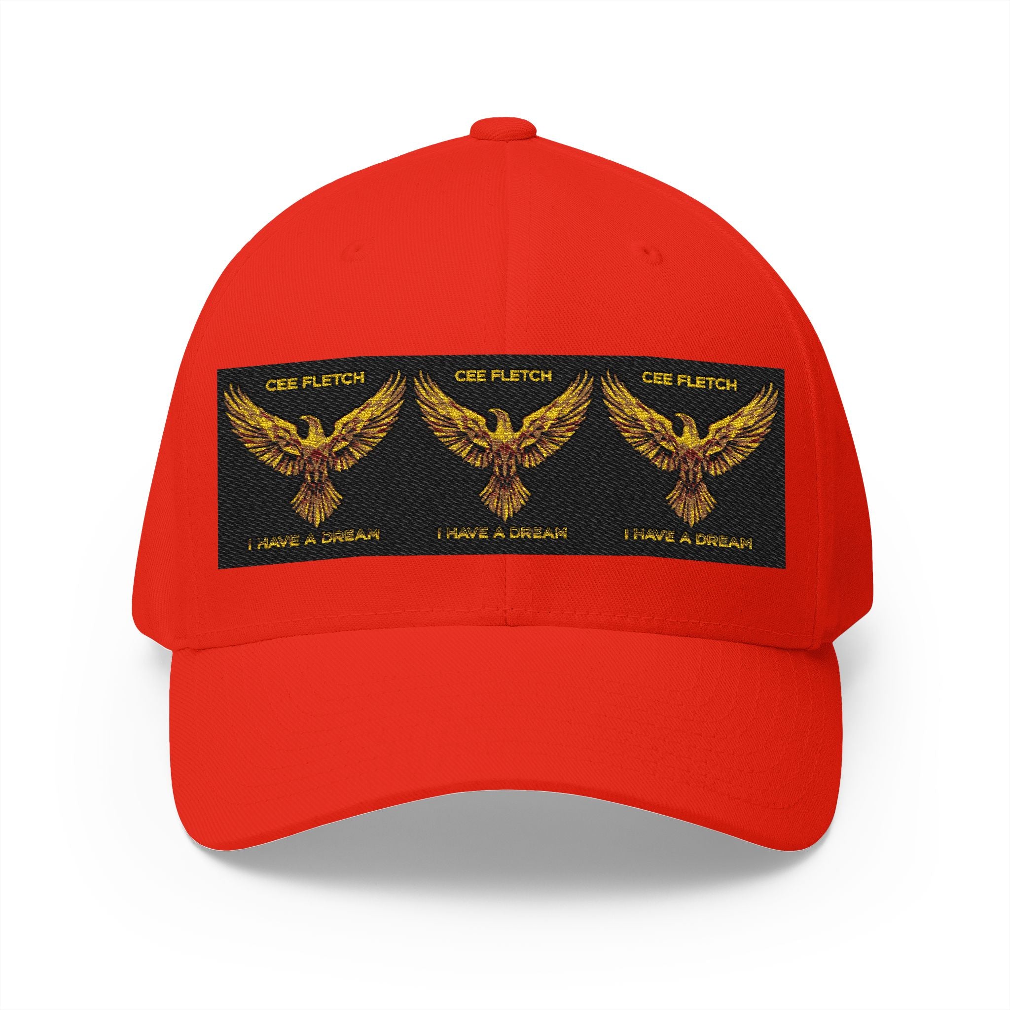 Embroidered Golden Eagle Patch Cap – Retro Military Crest Hat