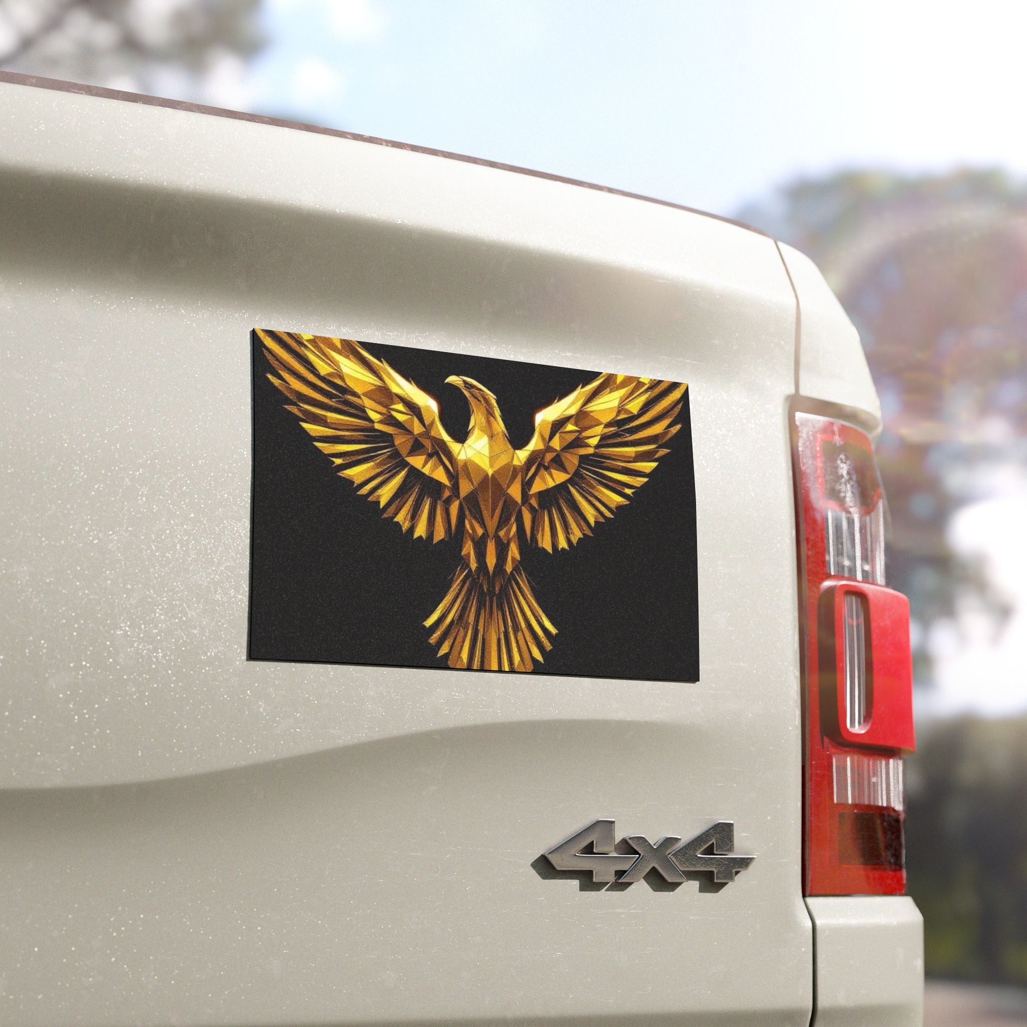Gold Phoenix Car Magnet — “Cee Fletch I Have a Dream” Decorative Auto Magnet
