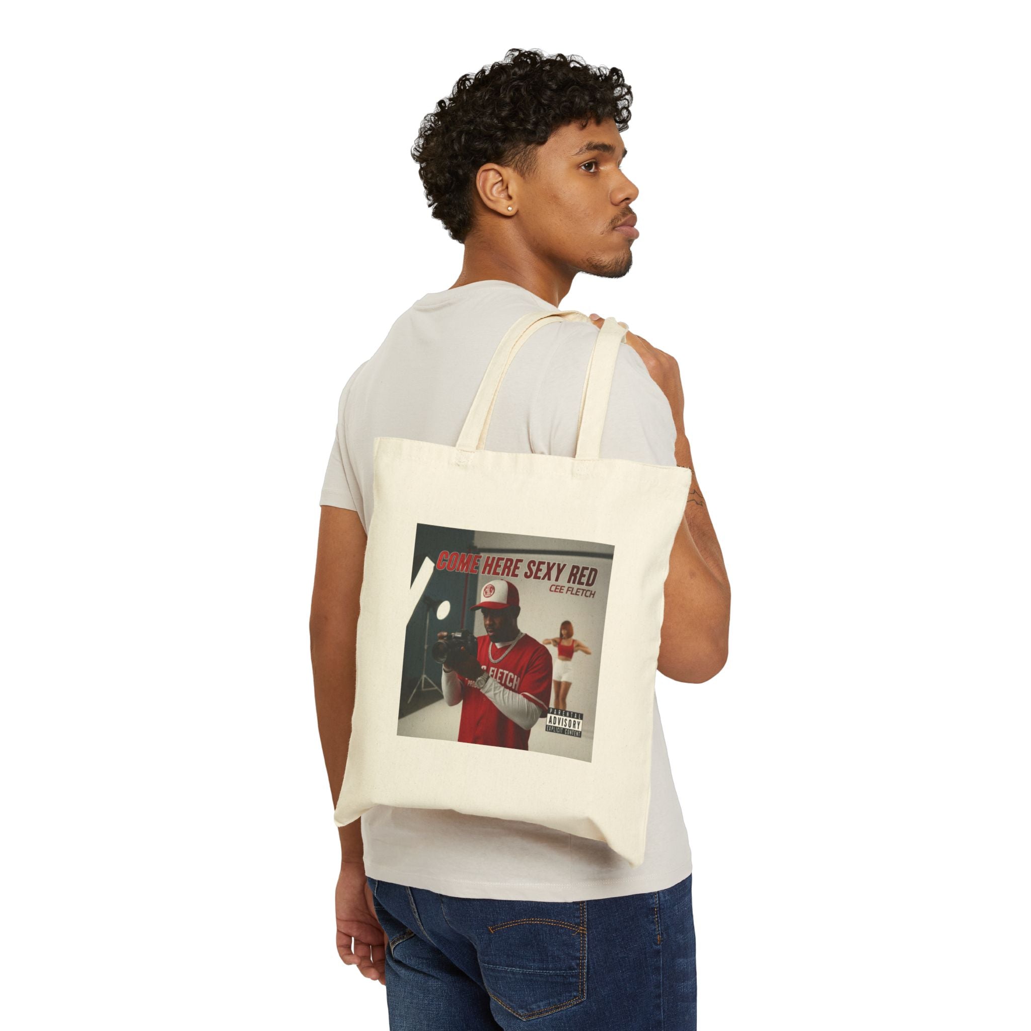 Tote Bag — 'Here Sexy Red' Album Art Cotton Canvas Tote