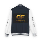 C Fletch Music Letterman Jacket — Red/White Varsity Jacket with Logo