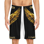 Gold Phoenix Basketball Shorts — "I Have A Dream" AOP Athletic Shorts