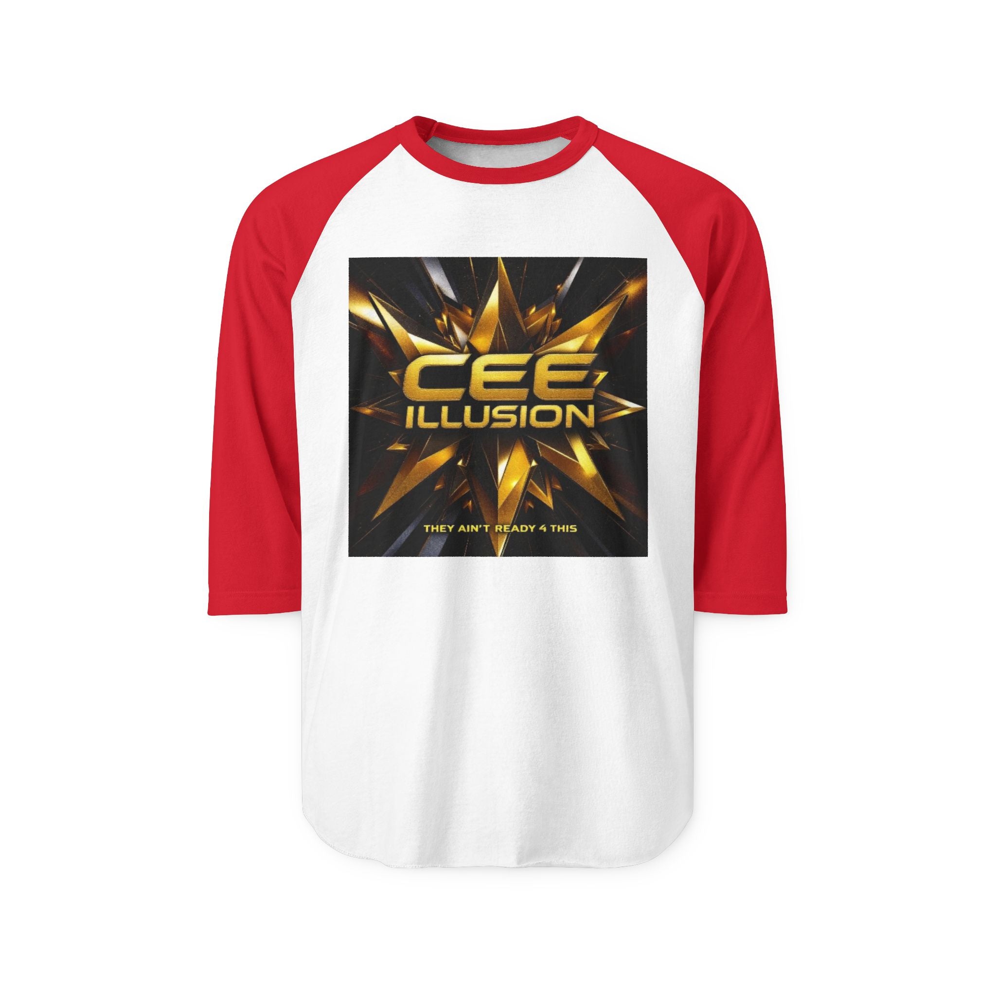 Illusion Logo Raglan Shirt — CEE Illusion Graphic Baseball Tee