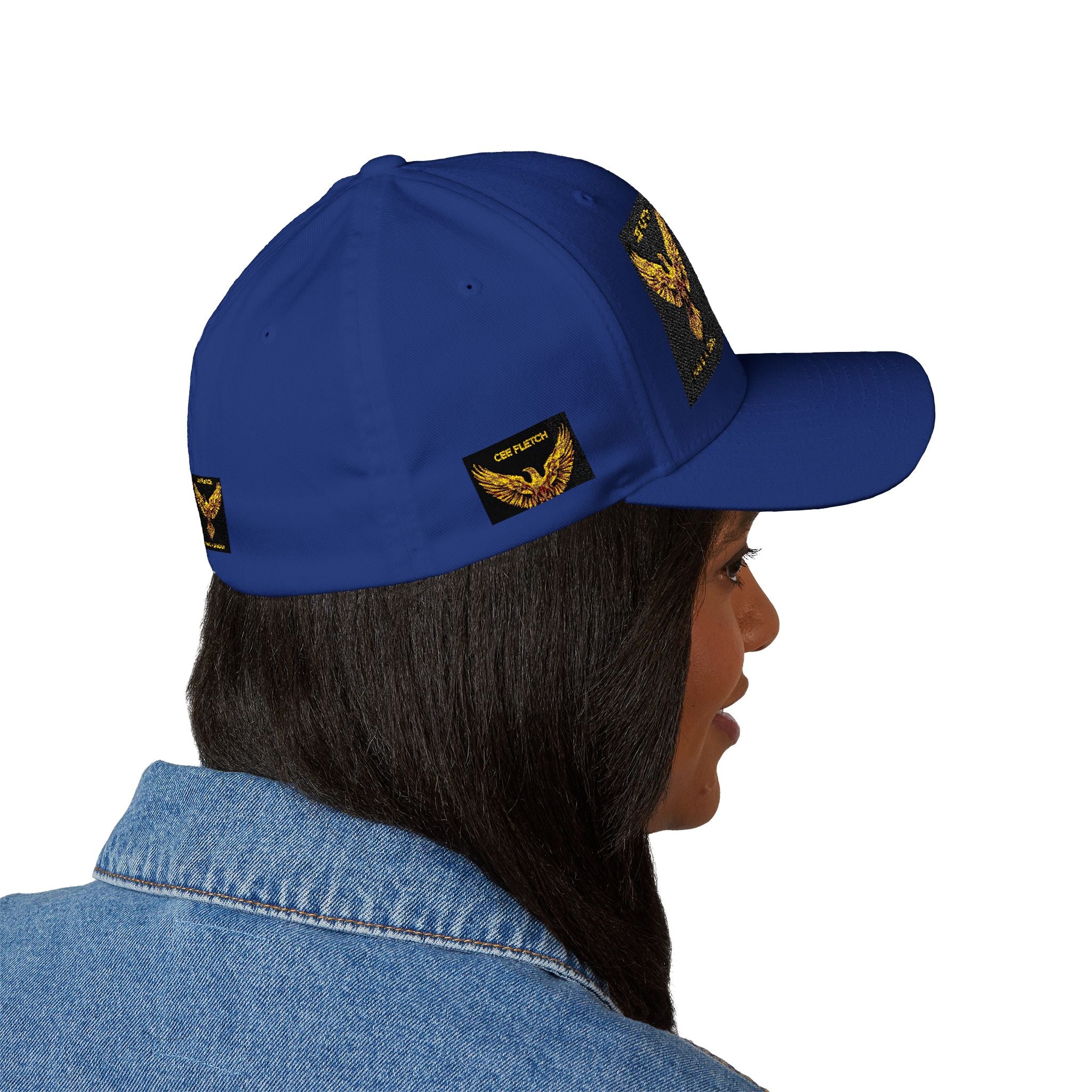 Embroidered Golden Eagle Patch Cap – Retro Military Crest Hat