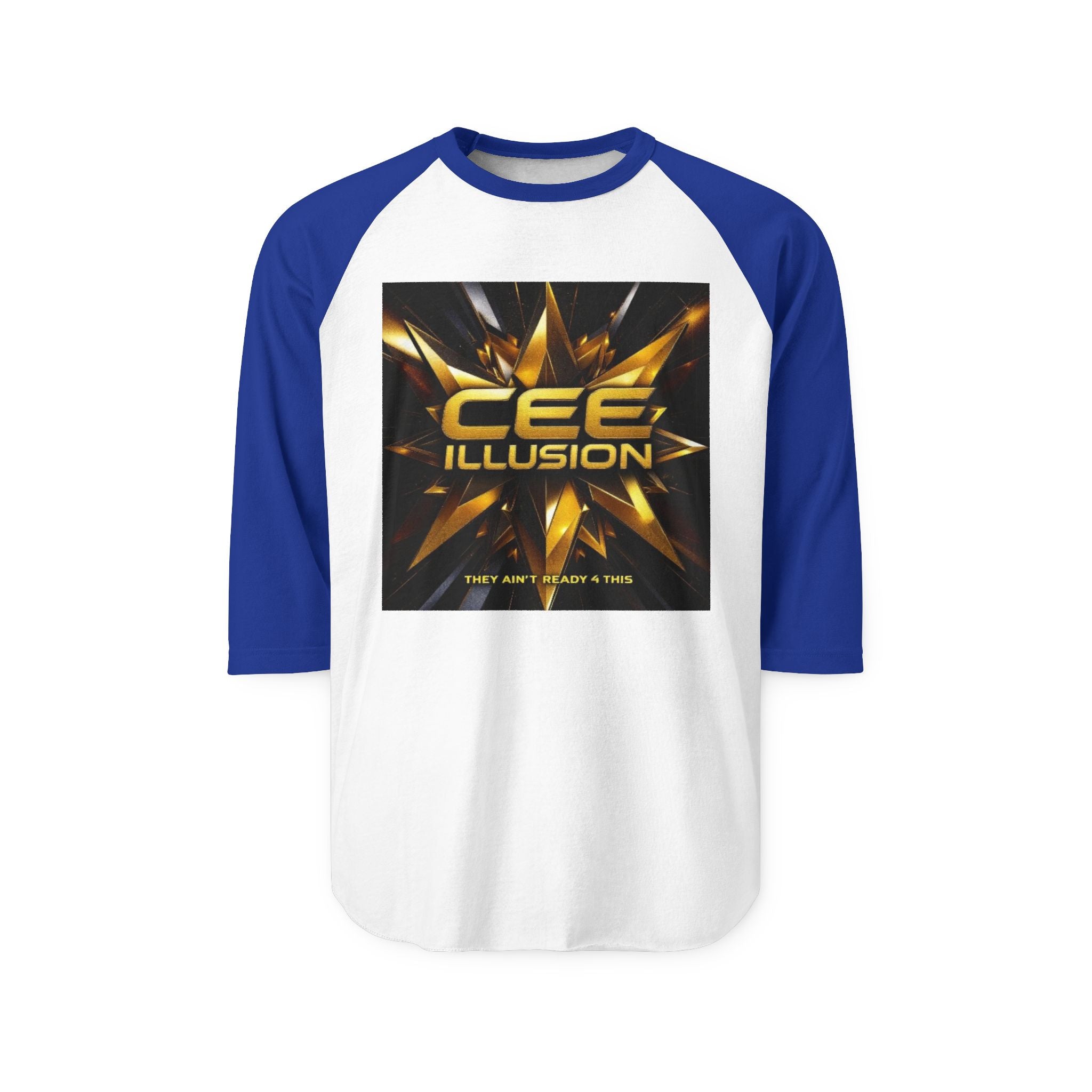 Illusion Logo Raglan Shirt — CEE Illusion Graphic Baseball Tee