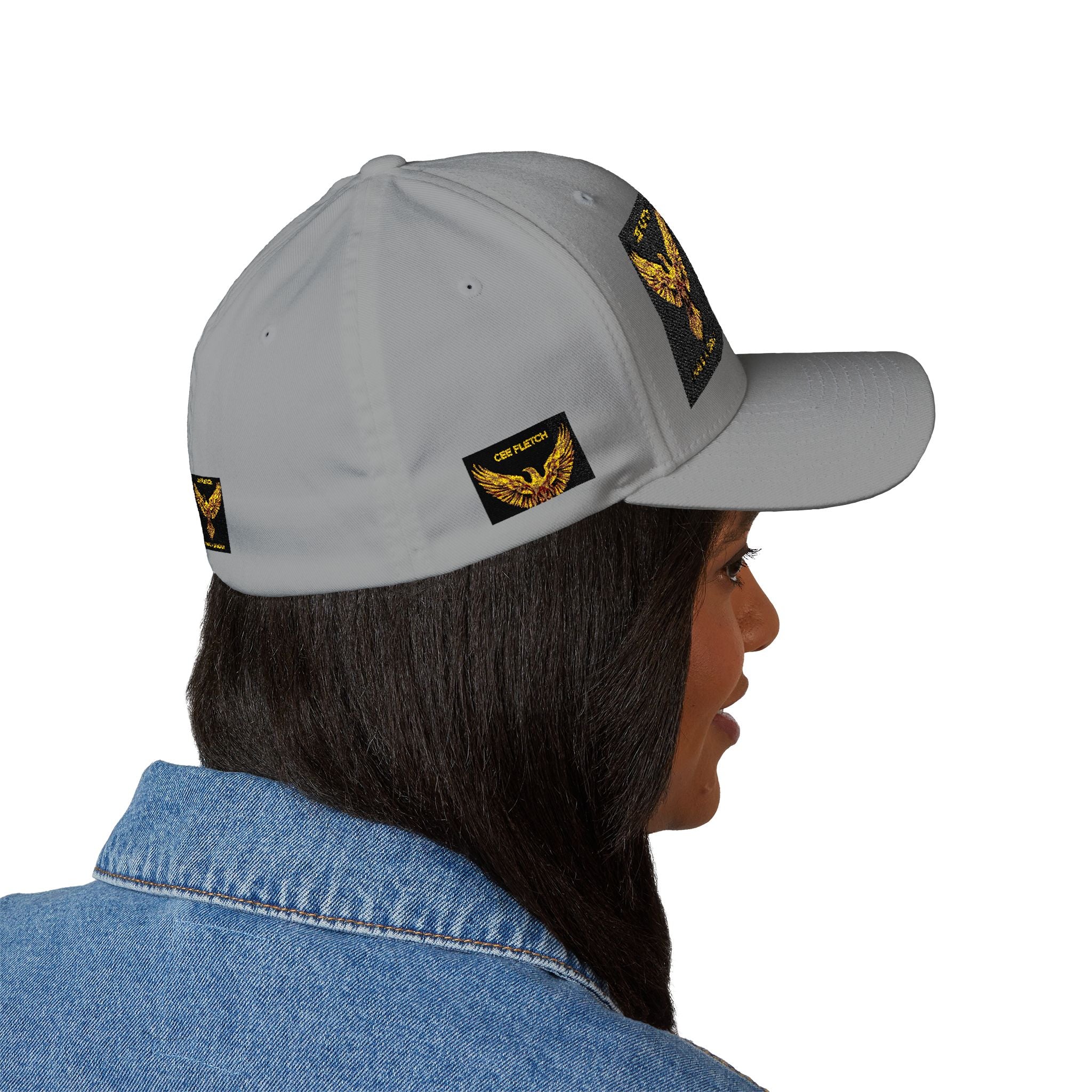 Embroidered Golden Eagle Patch Cap – Retro Military Crest Hat