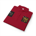 Logo Chest Polo Shirt — Gold Emblem Athletic Golf Polo