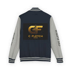 C Fletch Music Letterman Jacket — Red/White Varsity Jacket with Logo