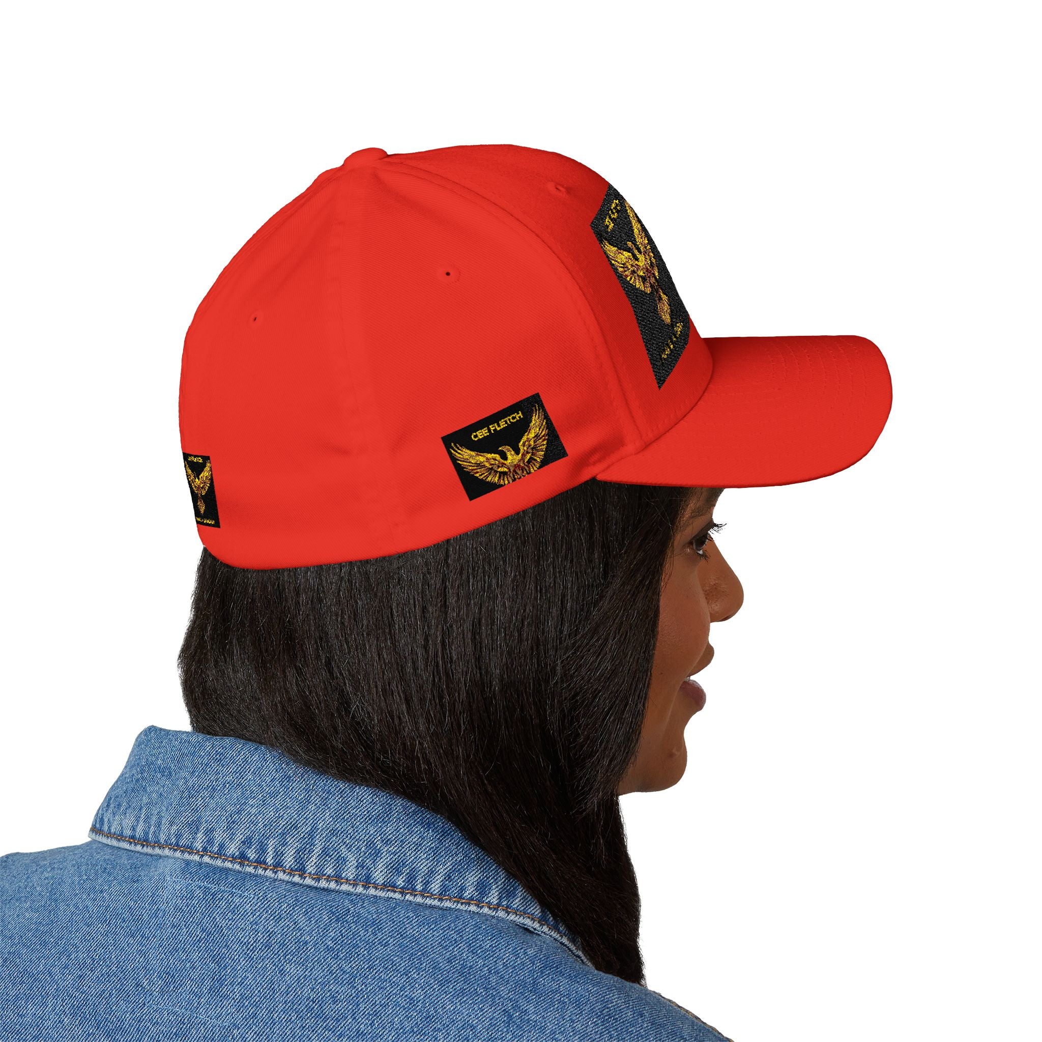 Embroidered Golden Eagle Patch Cap – Retro Military Crest Hat
