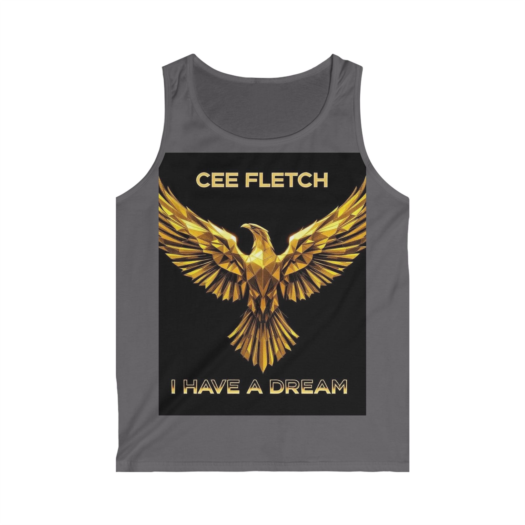 Tank Top — 'Cee Fletch I Have a Dream' Gold Eagle Graphic