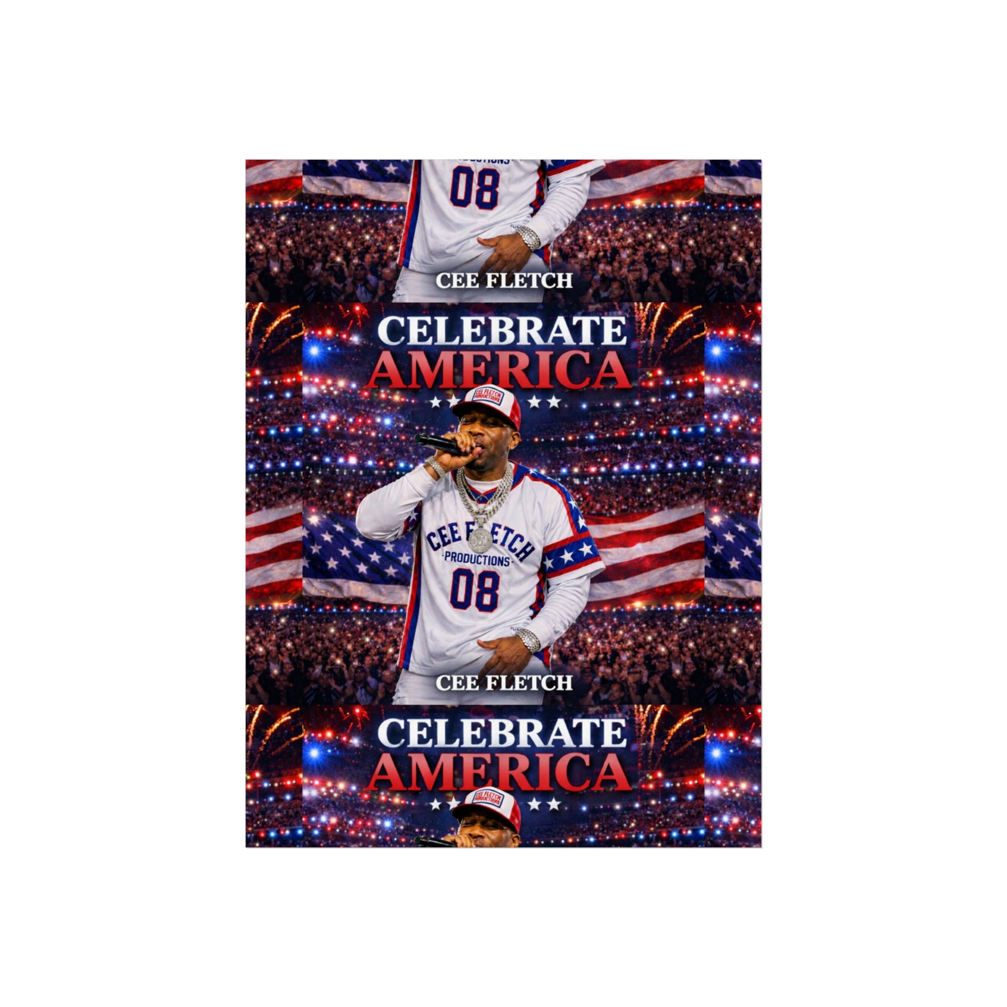 Celebrate America Fine Art Poster — Patriotic Concert Wall Art (Cee Fletch)
