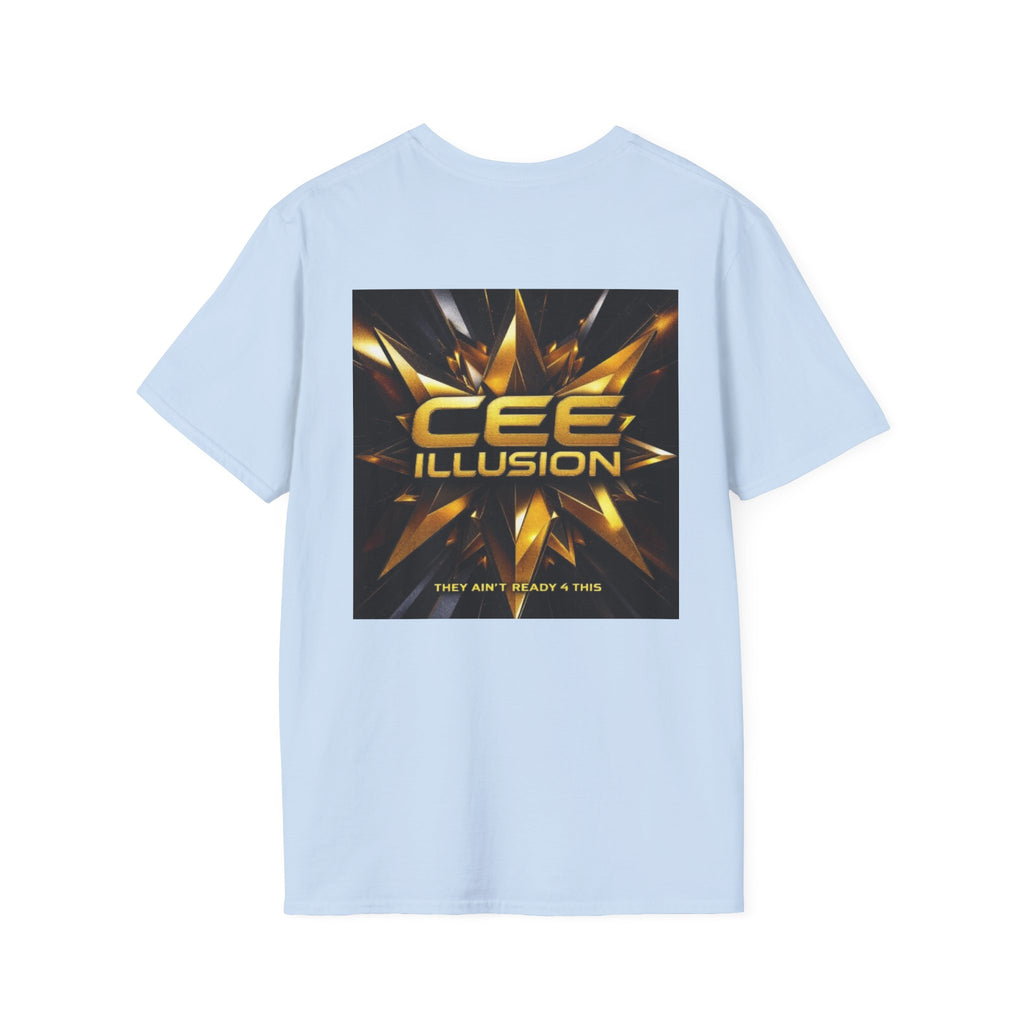 Illusion Graphic T-Shirt — 'Cee Illusion' Bold Gold Logo Tee
