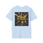 Illusion Graphic T-Shirt — 'Cee Illusion' Bold Gold Logo Tee