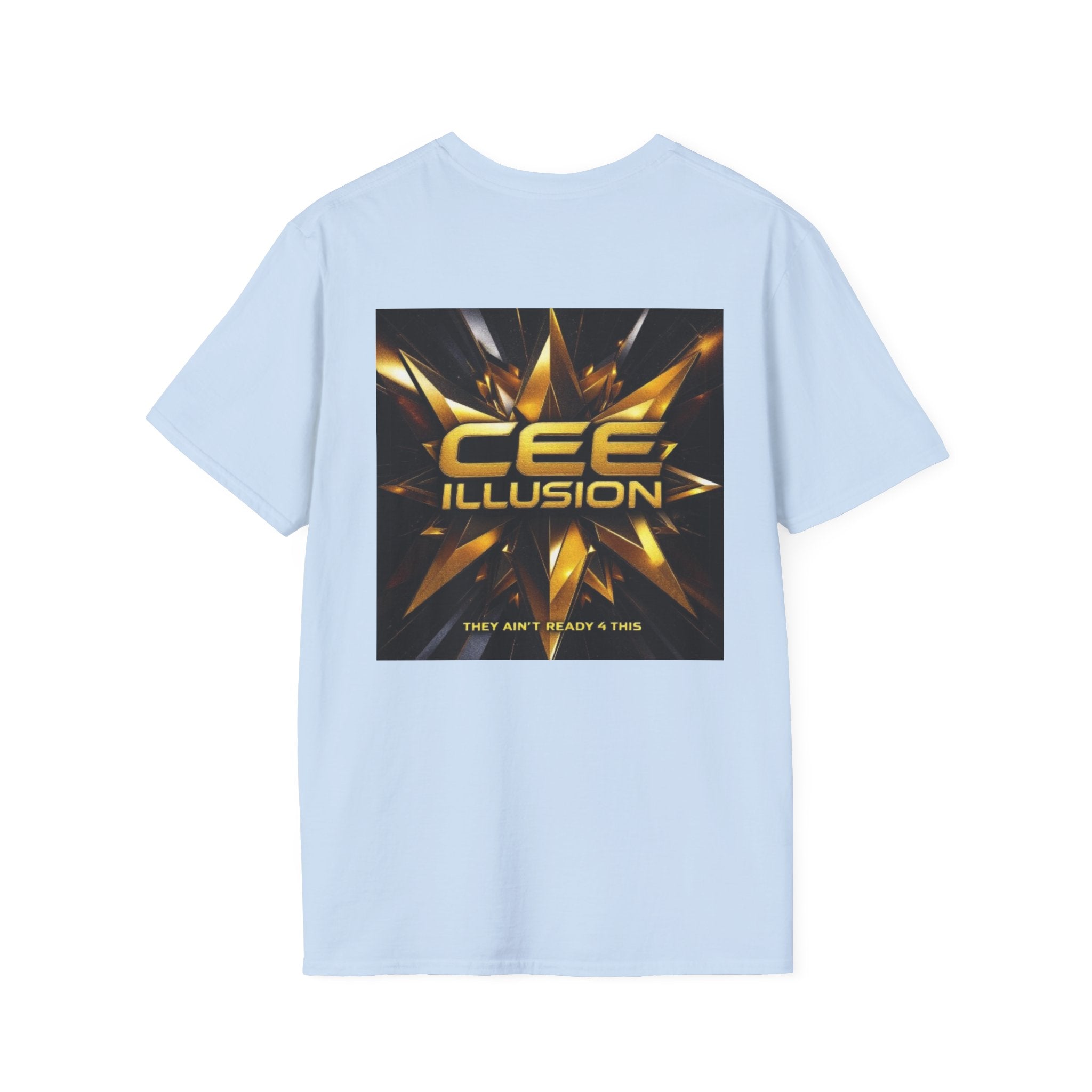 Illusion Graphic T-Shirt — 'Cee Illusion' Bold Gold Logo Tee
