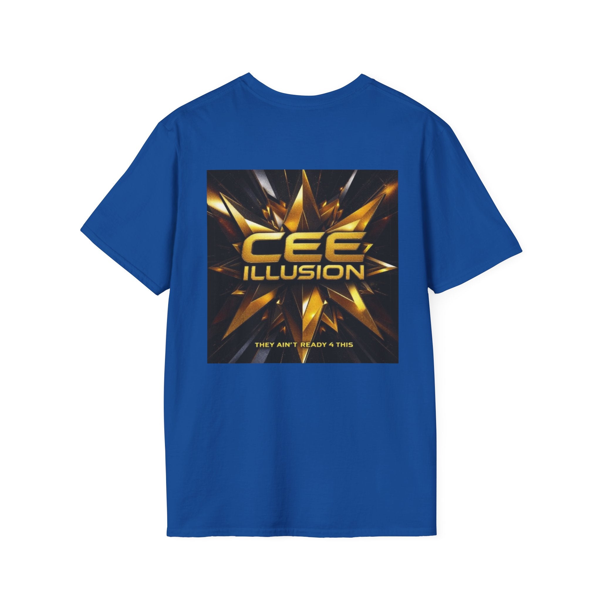 Illusion Graphic T-Shirt — 'Cee Illusion' Bold Gold Logo Tee