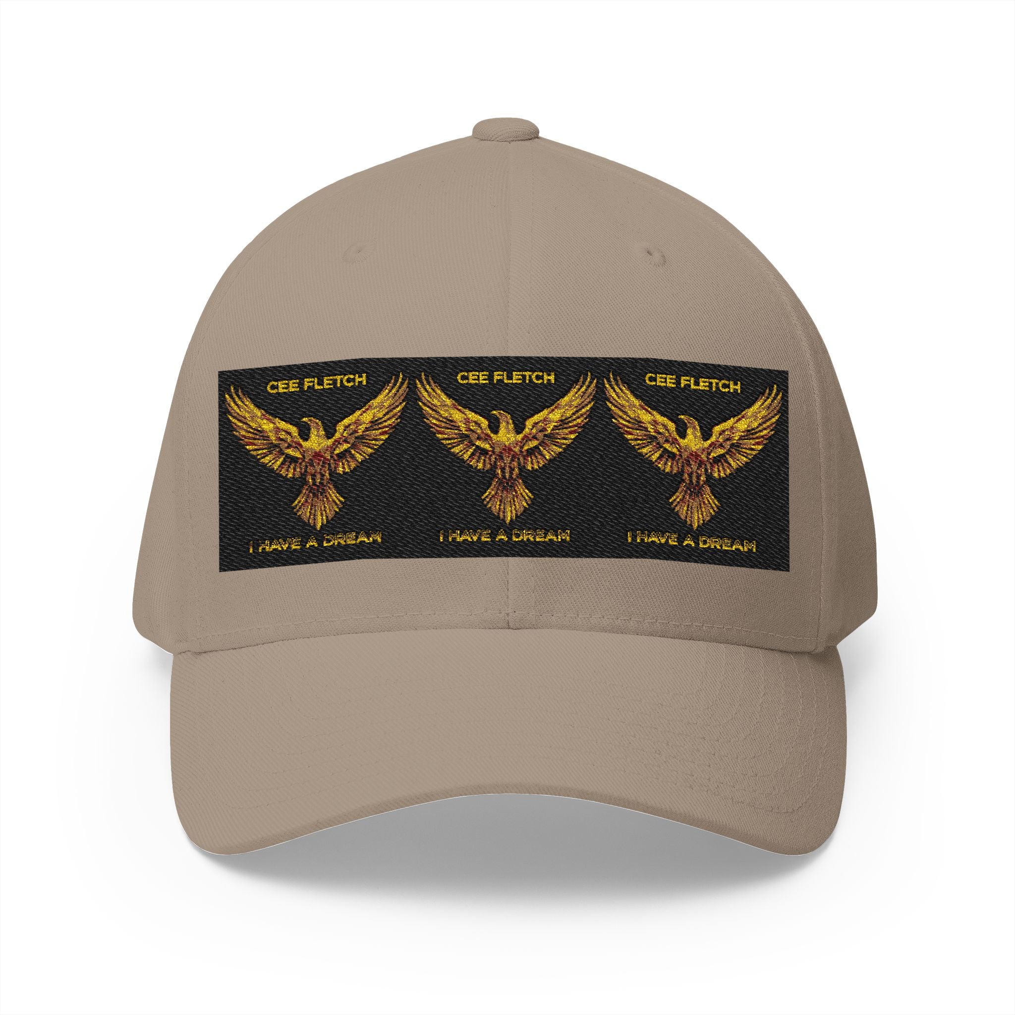 Embroidered Golden Eagle Patch Cap – Retro Military Crest Hat