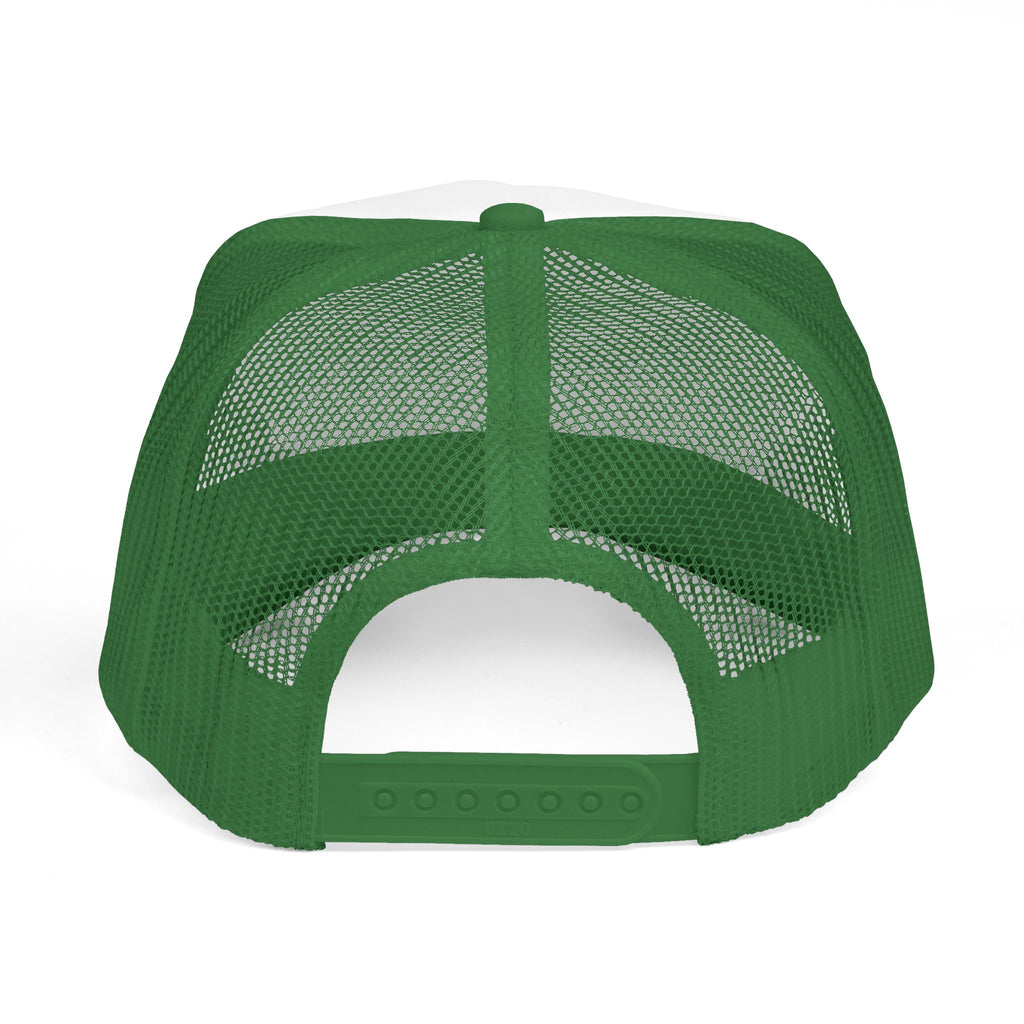 CEE ILLUSION Logo Trucker Cap — Bold Gold Graphic Mesh Hat