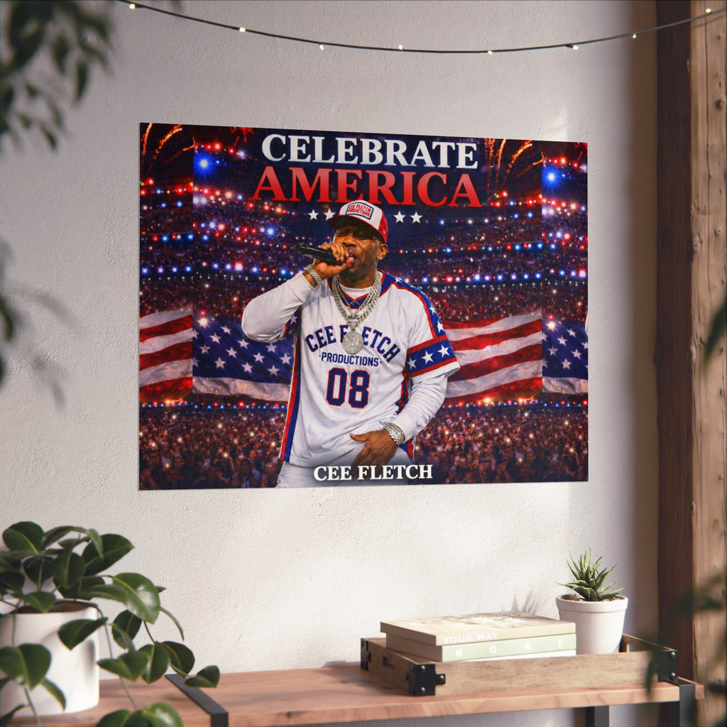 Celebrate America Fine Art Poster — Patriotic Concert Wall Art (Cee Fletch)
