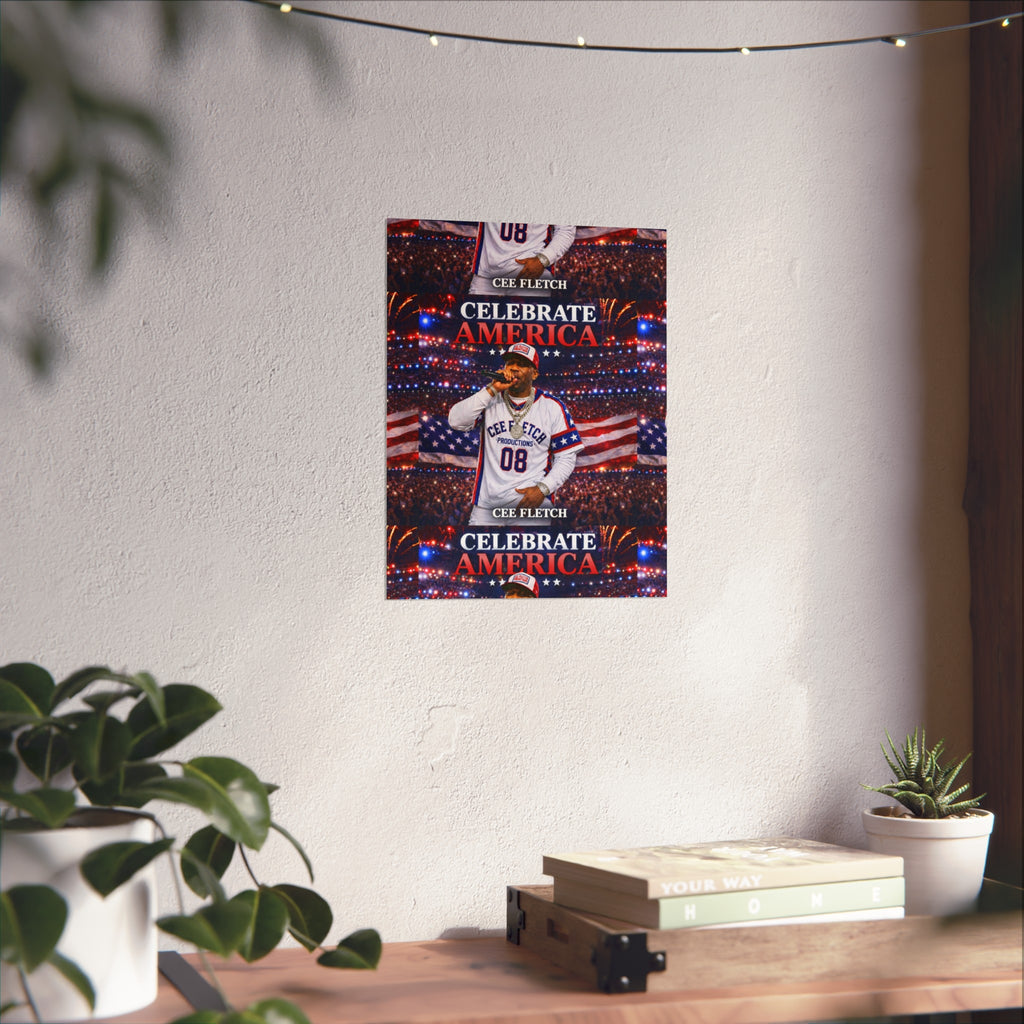 Celebrate America Fine Art Poster — Patriotic Concert Wall Art (Cee Fletch)