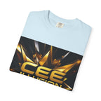 Cee Illusion Graphic T-Shirt — Bold Gold Starburst Design