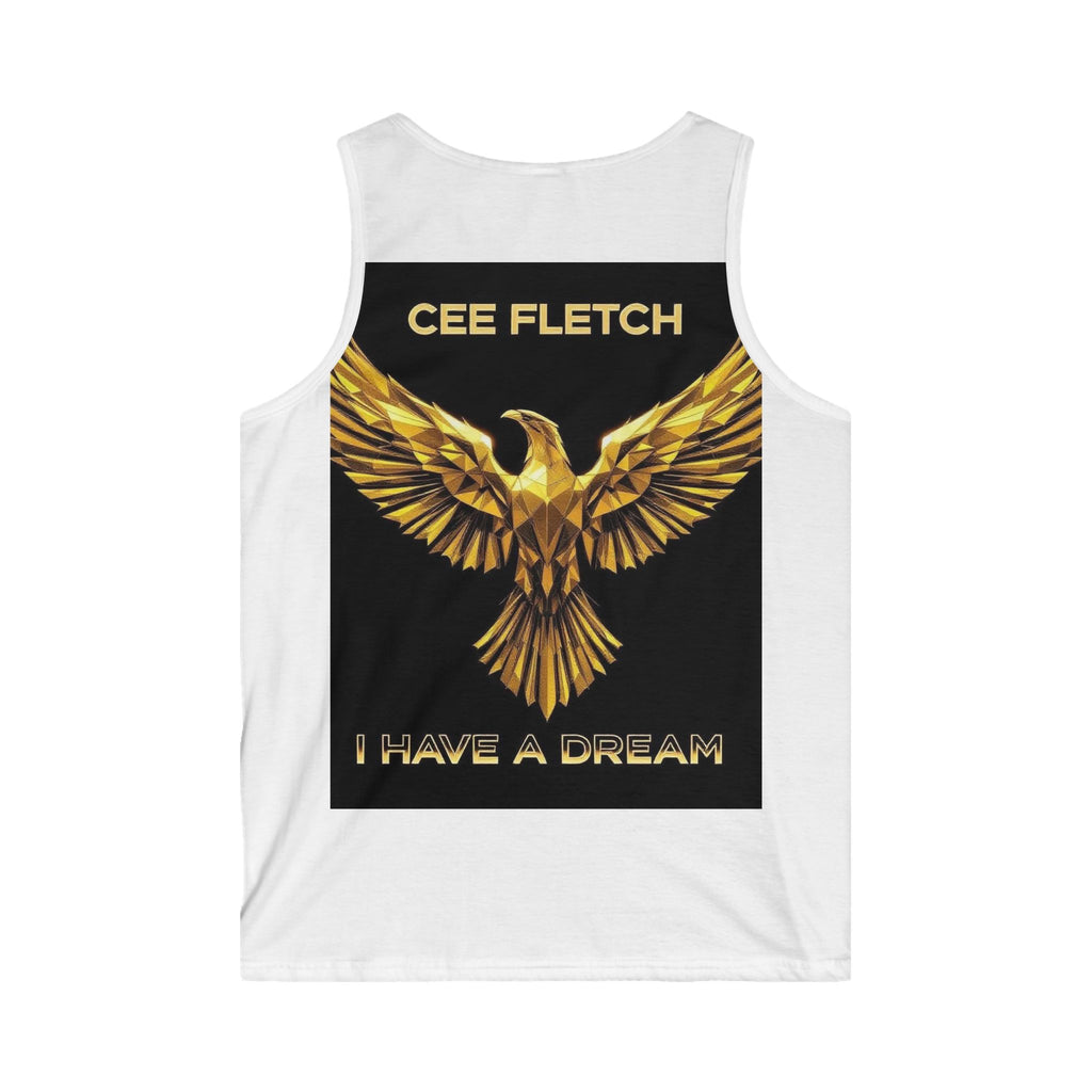 Tank Top — 'Cee Fletch I Have a Dream' Gold Eagle Graphic