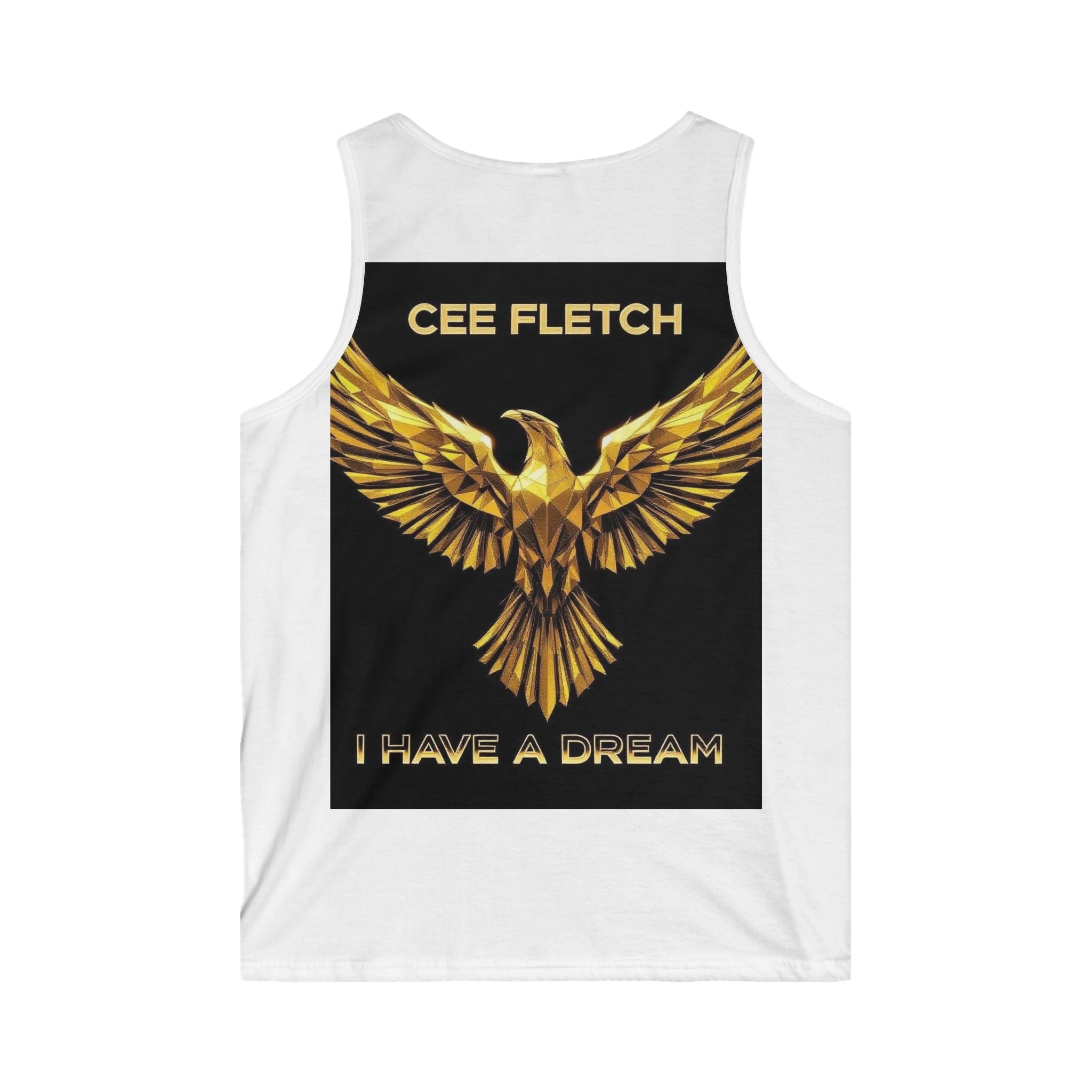 Tank Top — 'Cee Fletch I Have a Dream' Gold Eagle Graphic