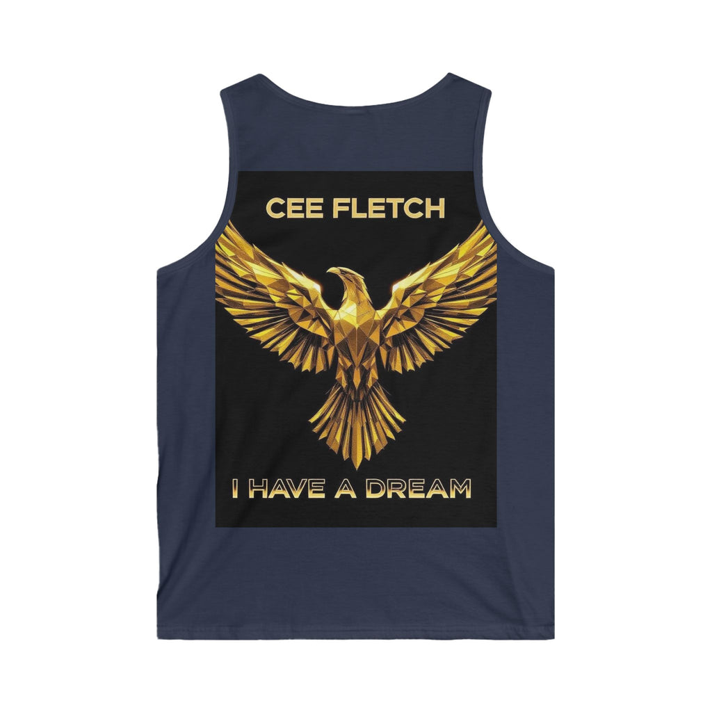 Tank Top — 'Cee Fletch I Have a Dream' Gold Eagle Graphic