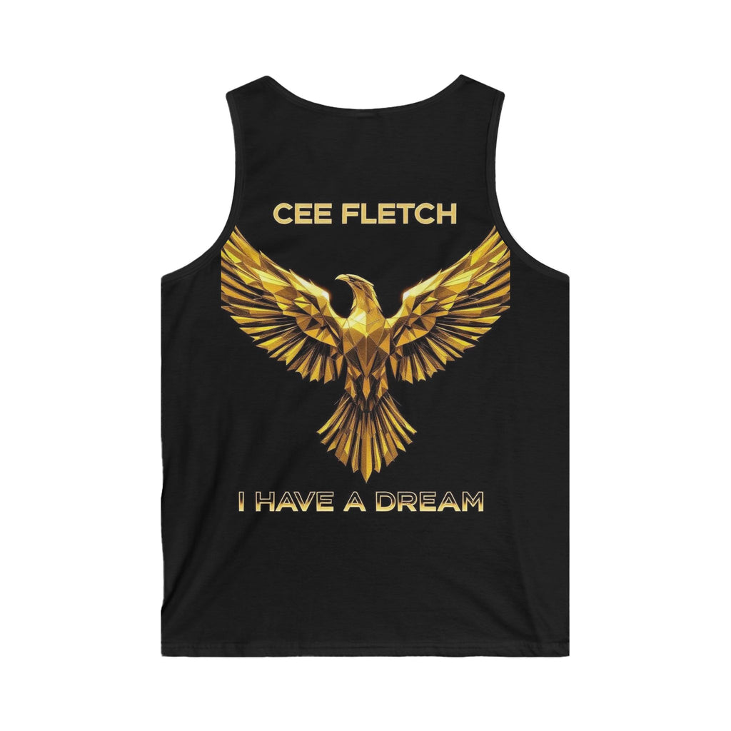 Tank Top — 'Cee Fletch I Have a Dream' Gold Eagle Graphic