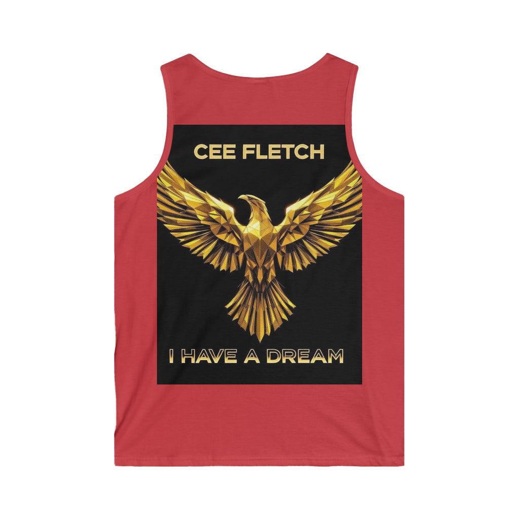 Tank Top — 'Cee Fletch I Have a Dream' Gold Eagle Graphic