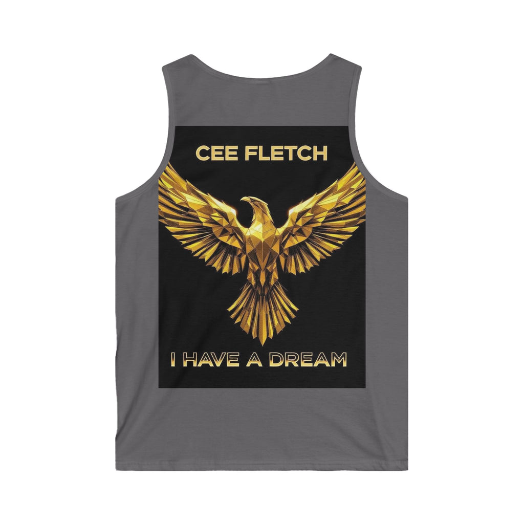 Tank Top — 'Cee Fletch I Have a Dream' Gold Eagle Graphic