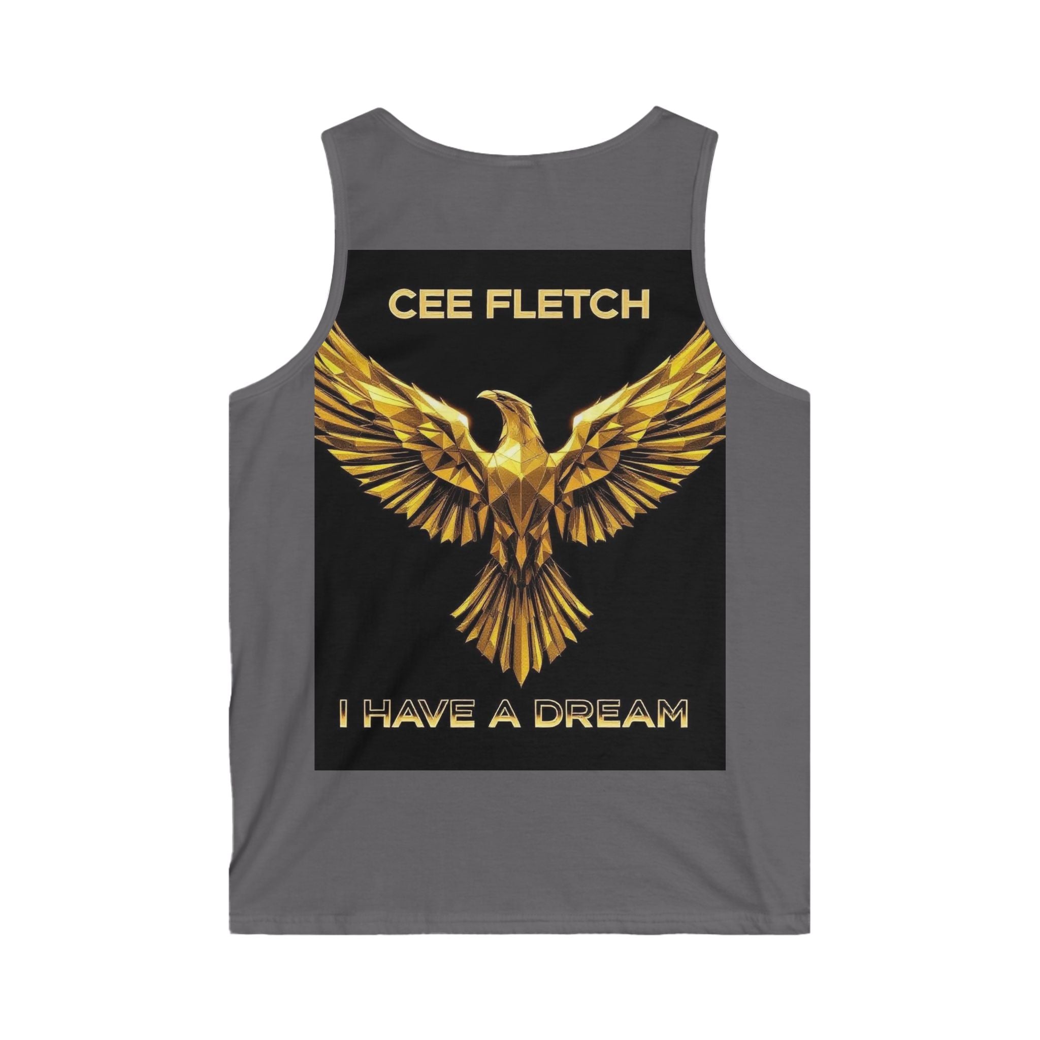 Tank Top — 'Cee Fletch I Have a Dream' Gold Eagle Graphic