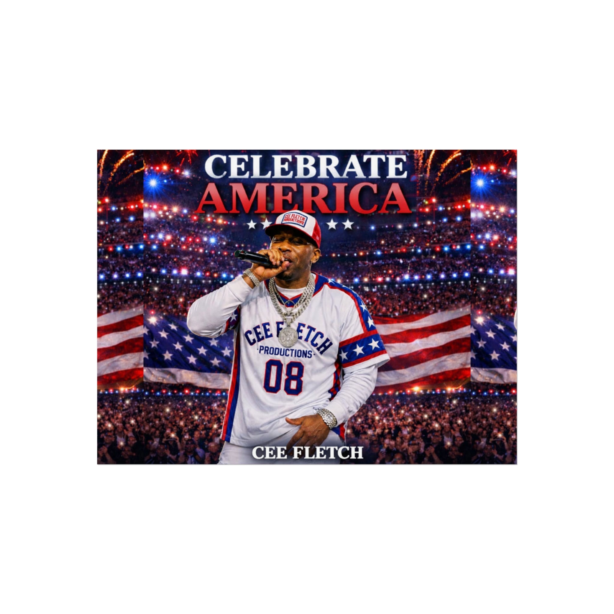 Celebrate America Fine Art Poster — Patriotic Concert Wall Art (Cee Fletch)