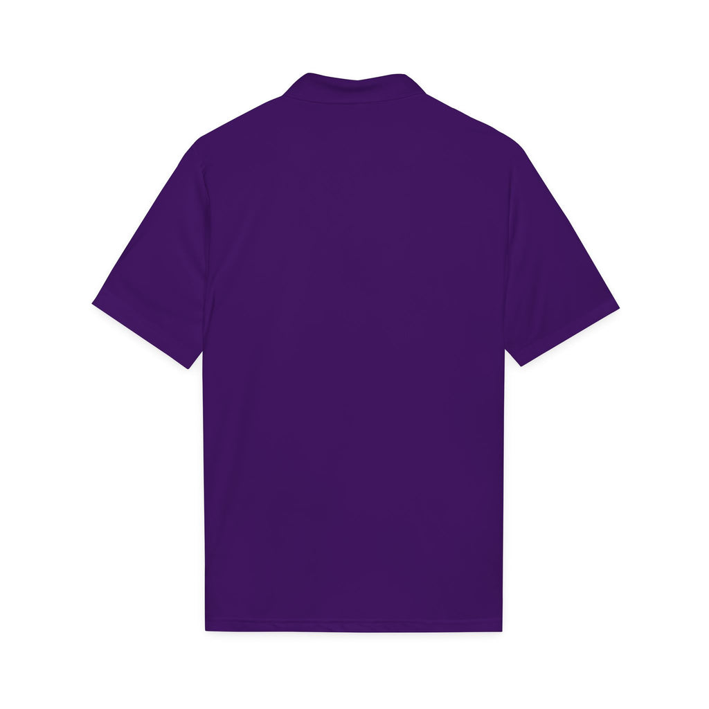 Logo Chest Polo Shirt — Gold Emblem Athletic Golf Polo