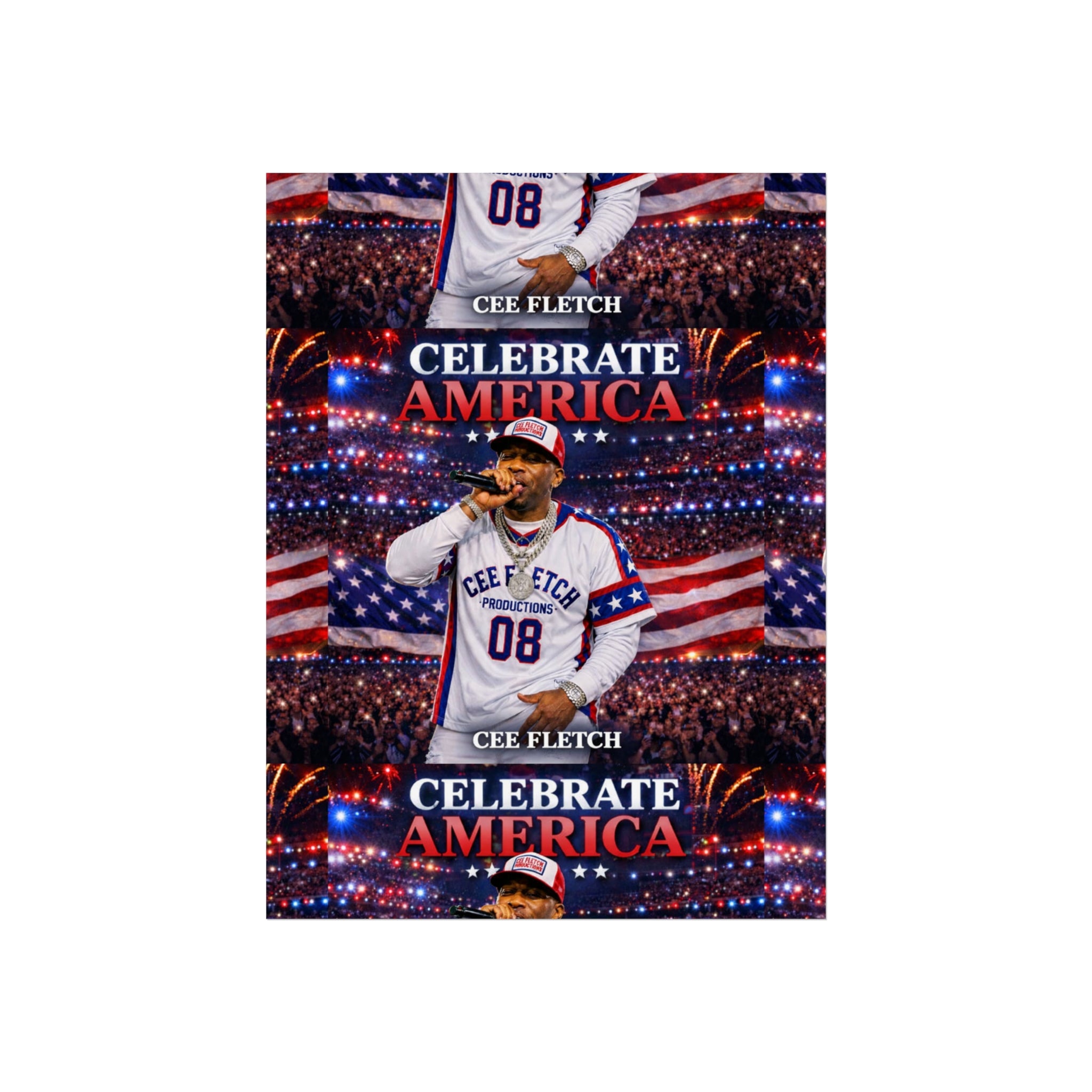 Celebrate America Fine Art Poster — Patriotic Concert Wall Art (Cee Fletch)
