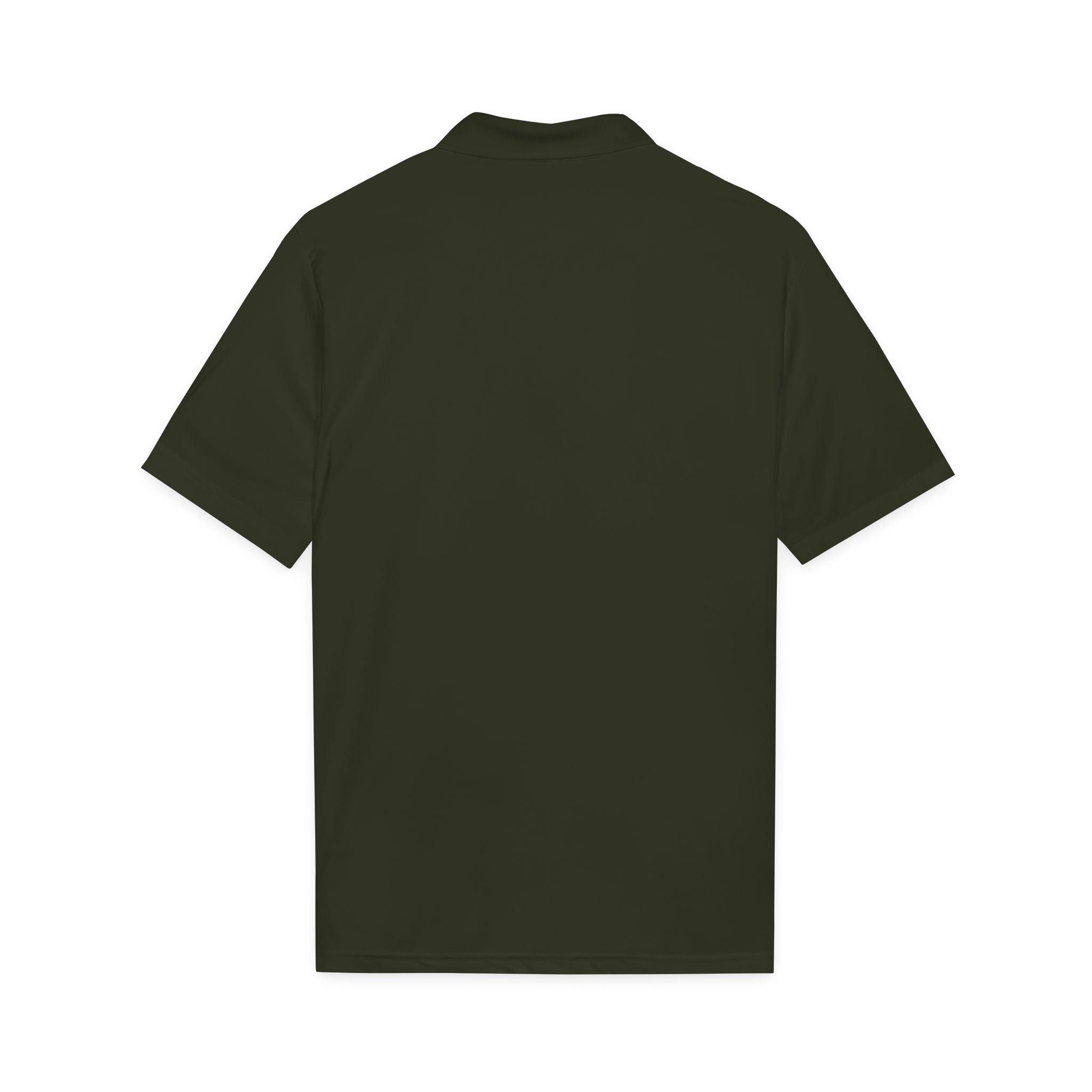 Logo Chest Polo Shirt — Gold Emblem Athletic Golf Polo