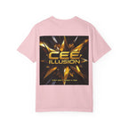 Cee Illusion Graphic T-Shirt — Bold Gold Starburst Design