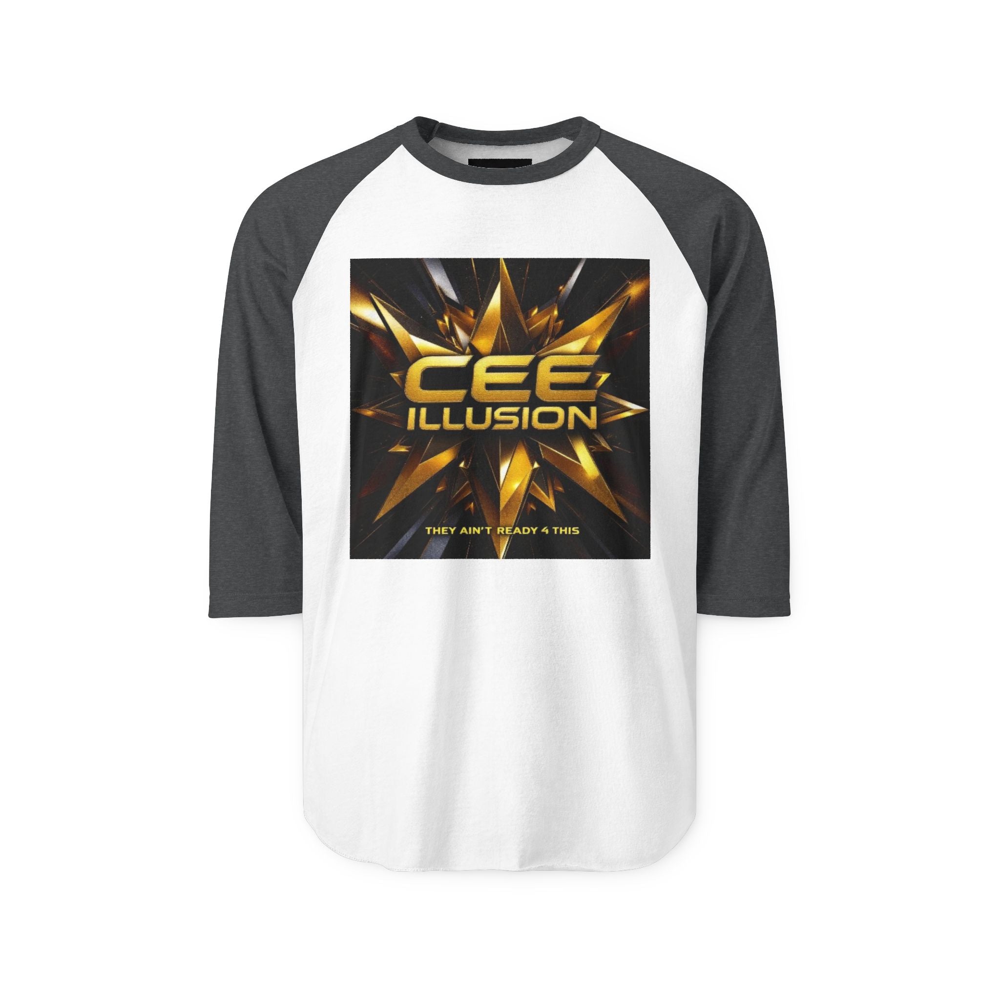 Illusion Logo Raglan Shirt — CEE Illusion Graphic Baseball Tee
