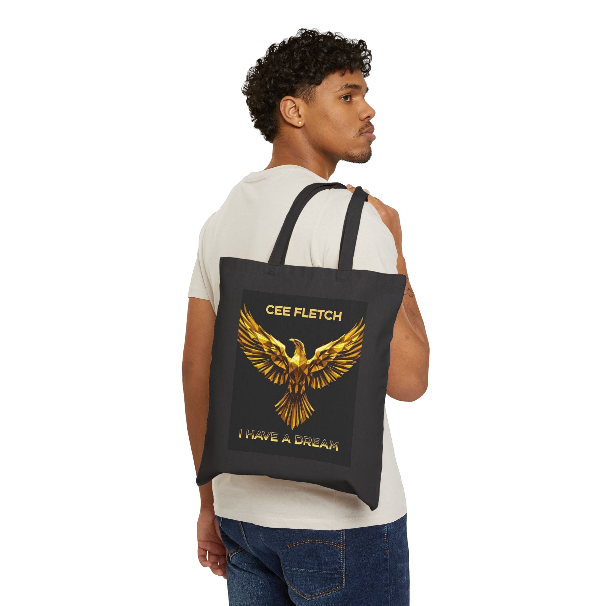 Phoenix Graphic Tote Bag — "Cee Fletch" I Have a Dream Canvas Tote