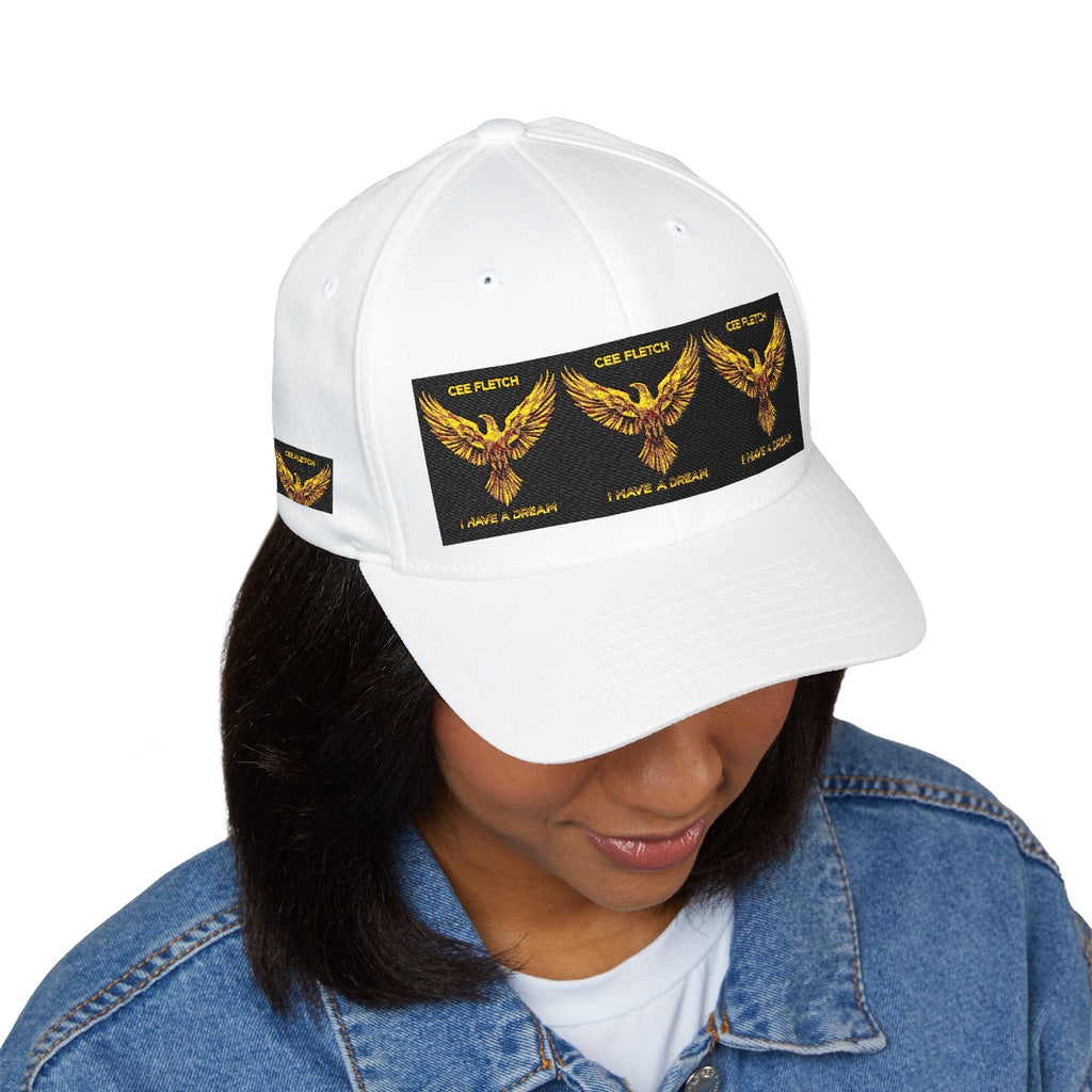 Embroidered Golden Eagle Patch Cap – Retro Military Crest Hat